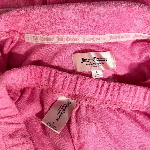 Juicy Couture Electric Pink Velour Shorts Set [H7] - Picture 6 of 8